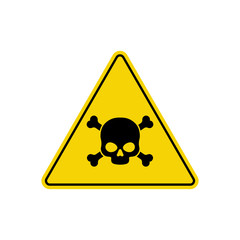 Triangle danger vector sign illustration isolated on white background