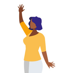 elegant afro businesswoman avatar character