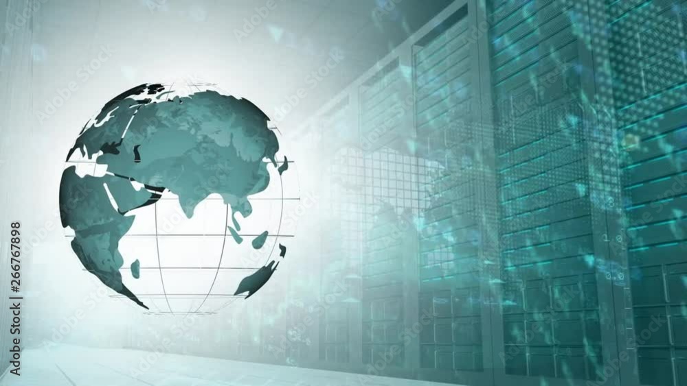 Poster digital animation of a rotating globe