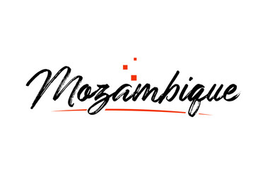 Fototapeta na wymiar Mozambique country typography word text for logo icon design