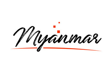  Myanmar country typography word text for logo icon design