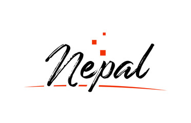 Fototapeta na wymiar Nepal country typography word text for logo icon design
