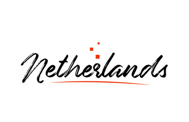 Fototapeta na wymiar Netherlands country typography word text for logo icon design