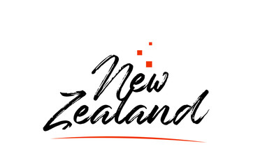 New Zealand country typography word text for logo icon design