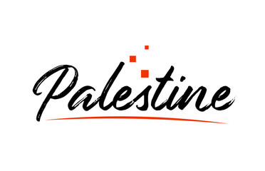 Fototapeta na wymiar Palestine country typography word text for logo icon design