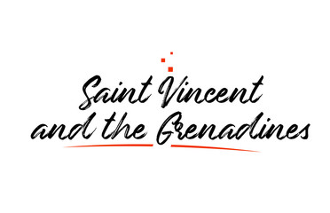 Saint Vincent and the Grenadines country typography word text for logo icon design