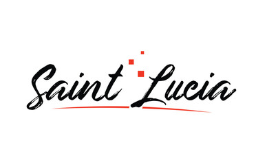 Saint Lucia country typography word text for logo icon design