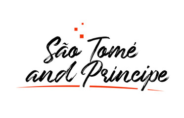 Sao Tome and Principe country typography word text for logo icon design