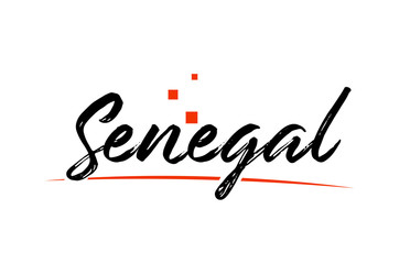 Fototapeta na wymiar Senegal country typography word text for logo icon design