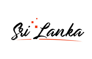 Fototapeta na wymiar Sri Lanka country typography word text for logo icon design