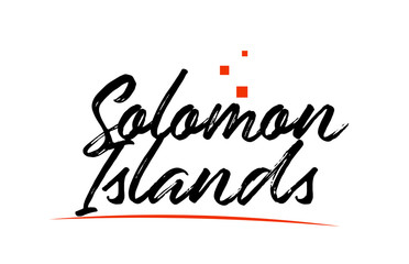 Solomon Islands country typography word text for logo icon design