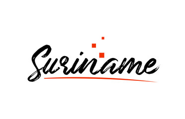 Suriname country typography word text for logo icon design