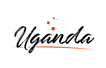 Fototapeta na wymiar Uganda country typography word text for logo icon design