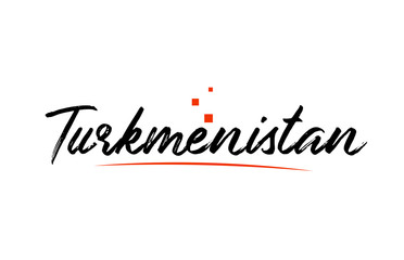 Turkmenistan country typography word text for logo icon design