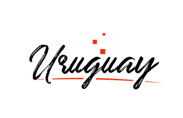 Fototapeta na wymiar Uruguay country typography word text for logo icon design