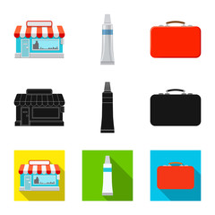 Isolated object of pharmacy and hospital symbol. Set of pharmacy and business stock symbol for web.