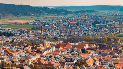 Beautiful view at the famous Befreiungshalle Kelheim-Bavaria-Germany