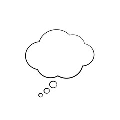 Isolated think cloud. Vector