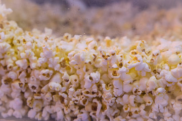 Exhibition popcorn in the cinema 