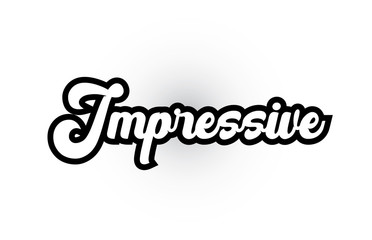 black and white Impressive hand written word text for typography logo icon design