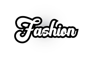 black and white Fashion hand written word text for typography logo icon design