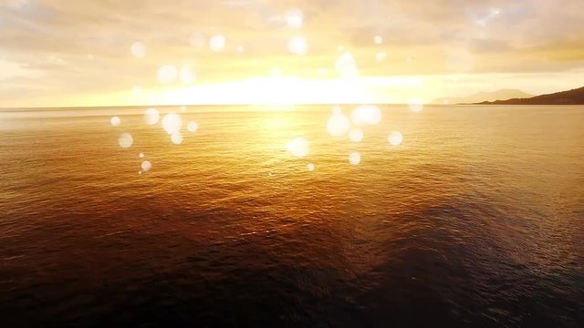 Ocean view of a sunset