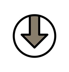 Down Direction Arrow Icon For Your Project