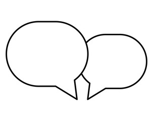 Fototapeta premium speech bubbles message icon