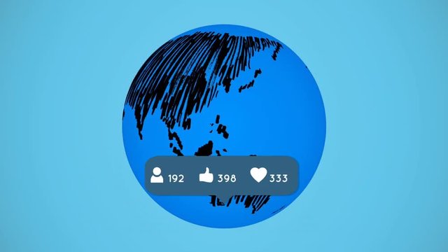 Global social media networking popularity