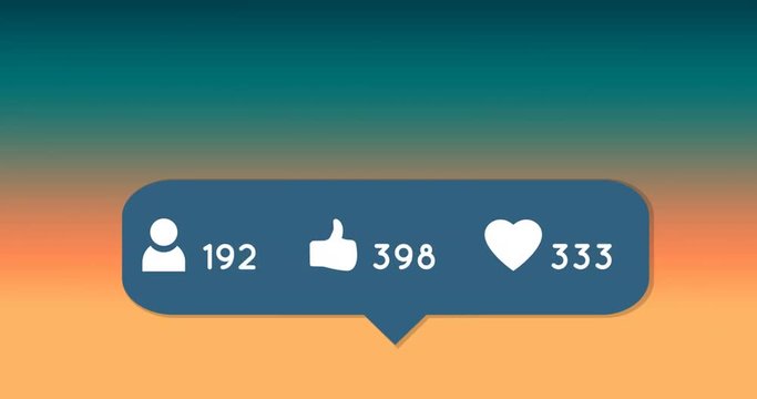 Blue chat box with numbers 4k
