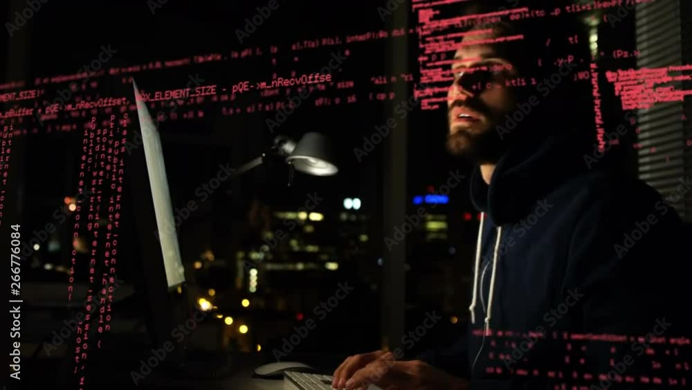 Poster hacker stealing information