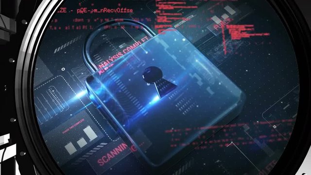 Padlock and program codes inside a vault