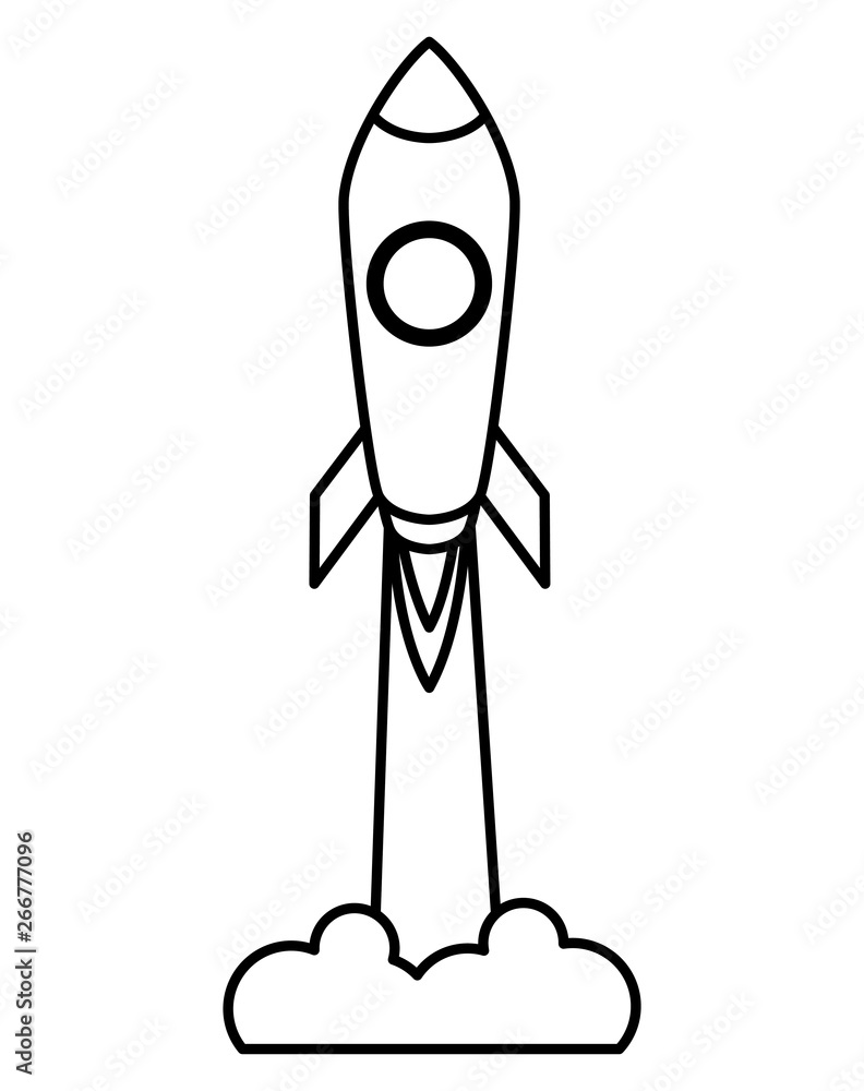 Poster rocket launcher startup icon