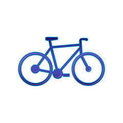 The icon of the bike is blue, you can use it as a symbol of bicycles and their components in the online store, or use it on advertising banners on the Internet.