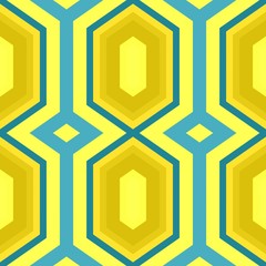 abstract hexagon backdrop style. steel blue, pastel orange and golden rod colors. seamless pattern for wallpaper, fashion garment design, wrapping paper or texture