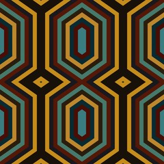 clean very dark pink, teal blue and bronze colored modern seamless geometric hexagon style. pattern illustration for fashion garment design, wallpaper, wrapping paper or texture