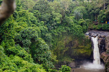 Fototapeta na wymiar Amazing Tegenungan waterfall near Ubud in Bali, Indonesia