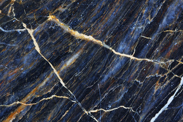 White and yellow patterned detailed structure of dark gray marble texture background for product design.