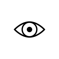 Eye icon vector. Eye symbol. Linear style sign for mobile concept and web design. Eye symbol illustration. Pixel vector graphics -