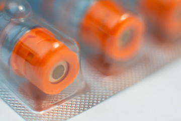 Packed Up vaccine vial closeup