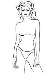 Graceful female lady