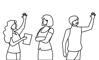 business people teamwork characters