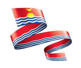 Kiribati flag, vector illustration on a white background