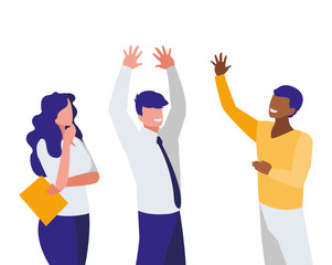 Obraz premium business interracial people teamwork characters