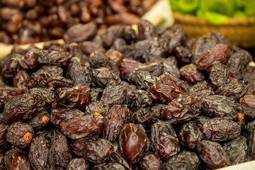 Exhibition dry fruits in the market