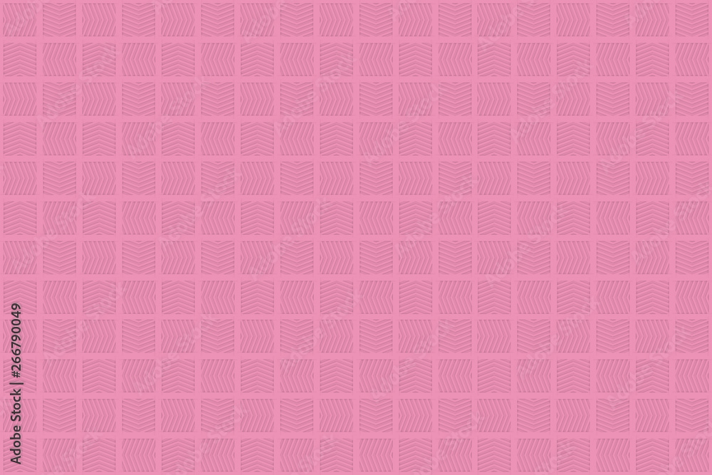 Poster 3d rendering. modern seamless repeating small pink square design tile pattern texture wall backgroun
