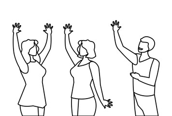 business people teamwork characters