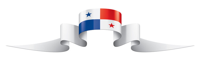 Panama flag, vector illustration on a white background