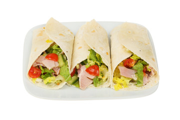 Ham salad wraps