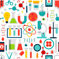 Science Laboratory Seamless Pattern